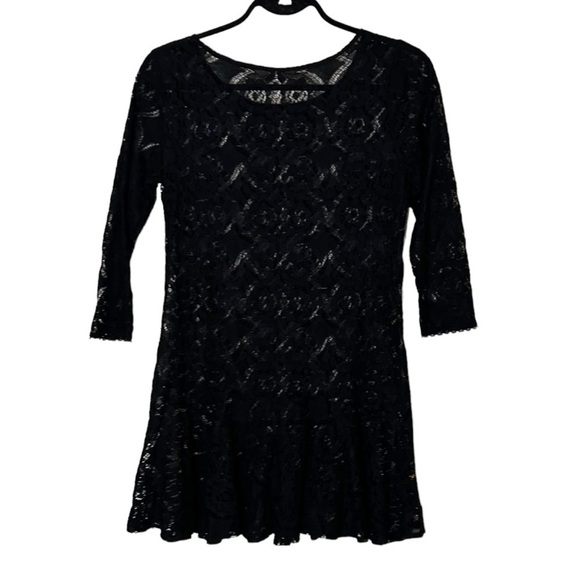 Free People Walking To The Sun Floral Lace Mini Dress - Picture 6 of 10